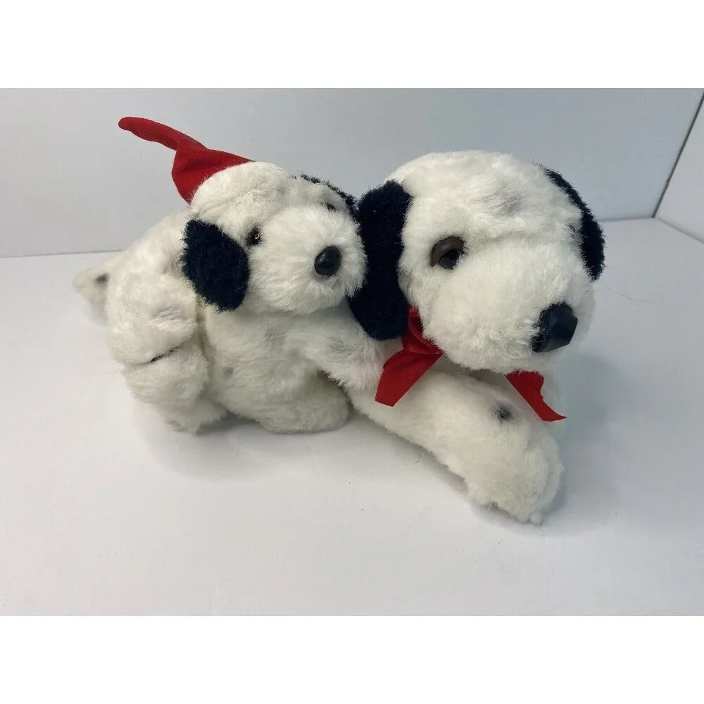 Dalmatian W Baby Fiesta 11” Plush Stuffed Animal Dog Santa Hat Christmas Holiday