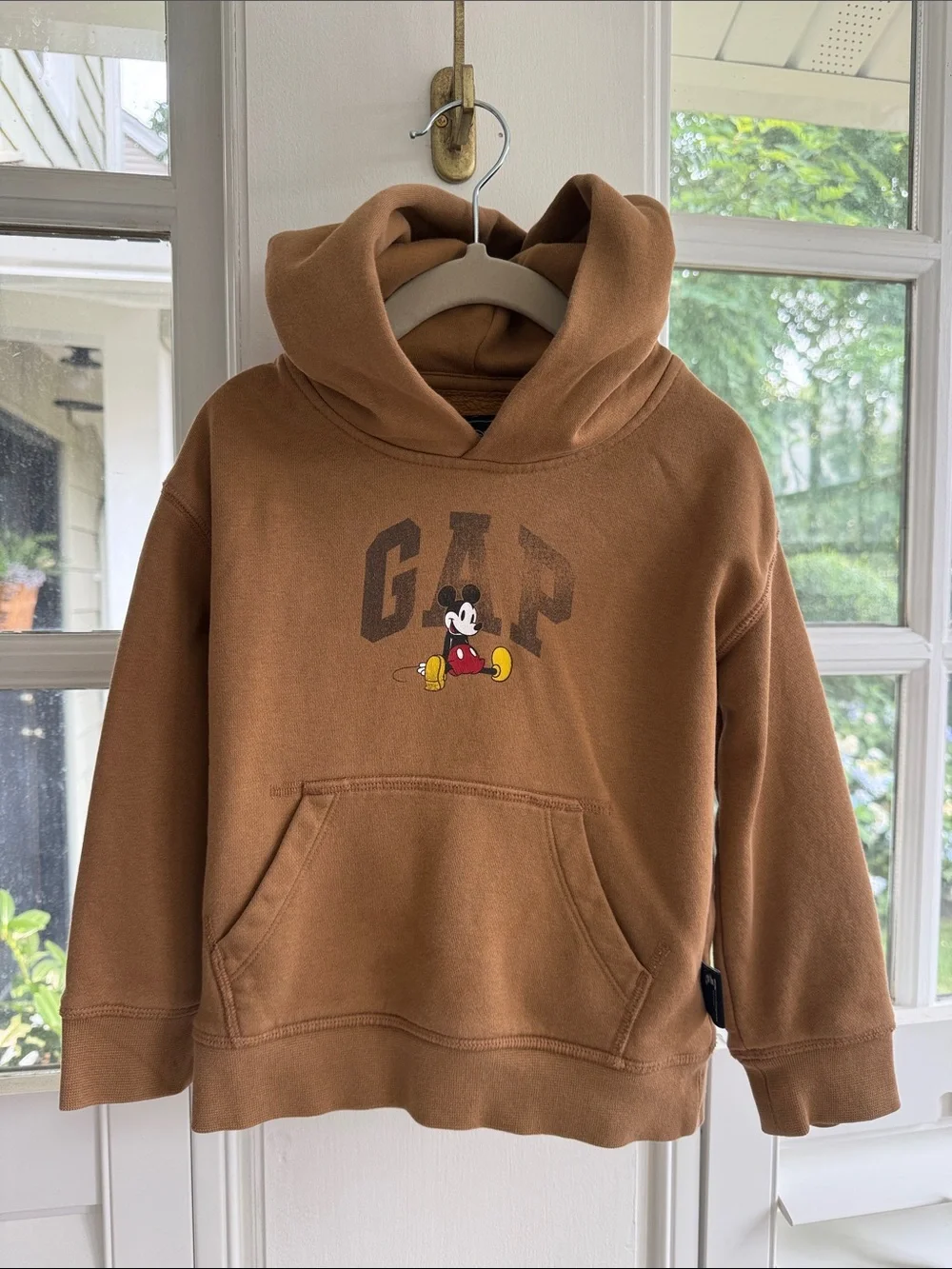 GAP Toddler Brown Hoodie with Mickey Mouse Graphic