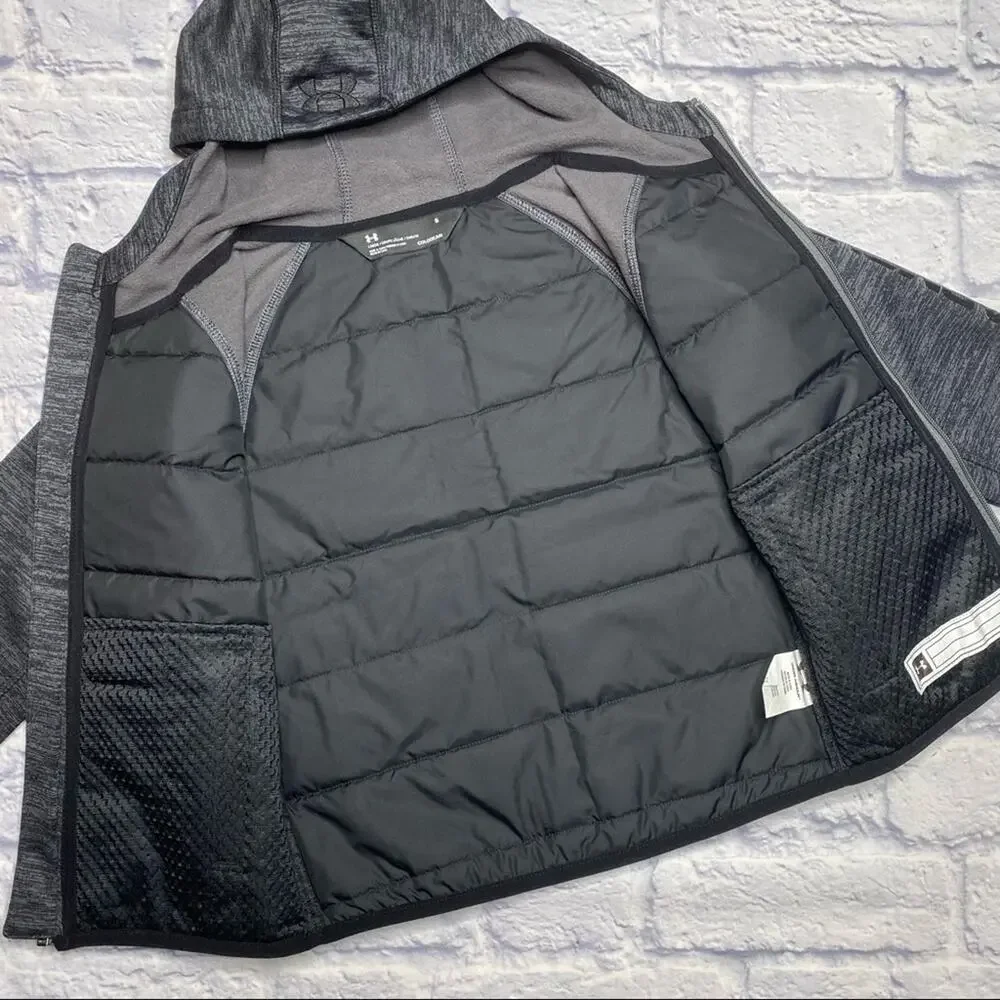 Under Armour Day Trekker Hooded Hybrid Jacket in Black/Gray