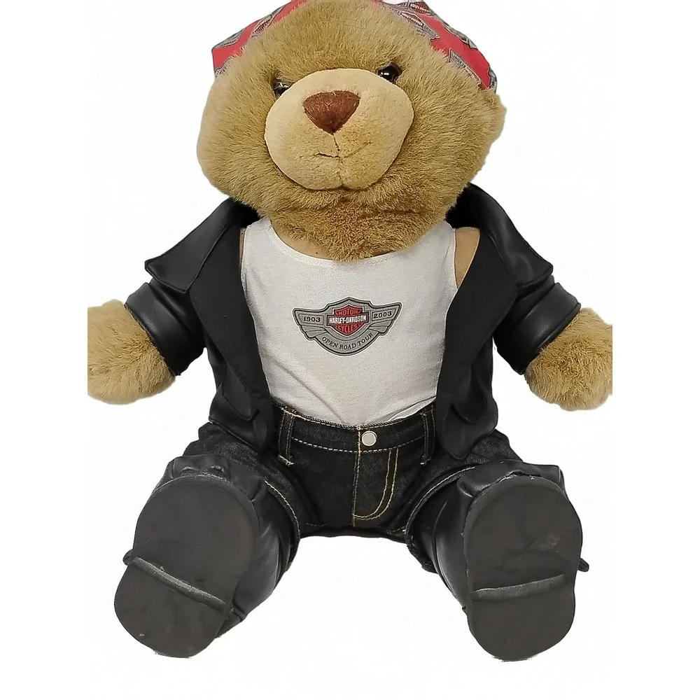 Harley Davidson 100th Anniversary Teddy Bear Plush Biker Doll 13 Inch Motorcycle