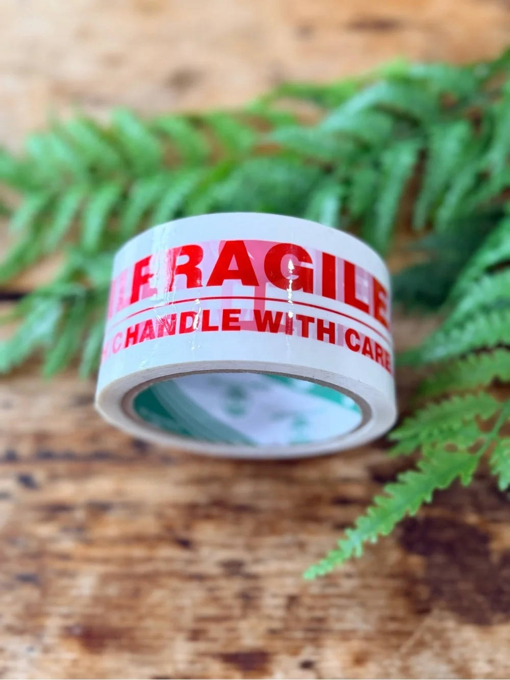 Fragile Packing Tape - Red on White - Handle With Care