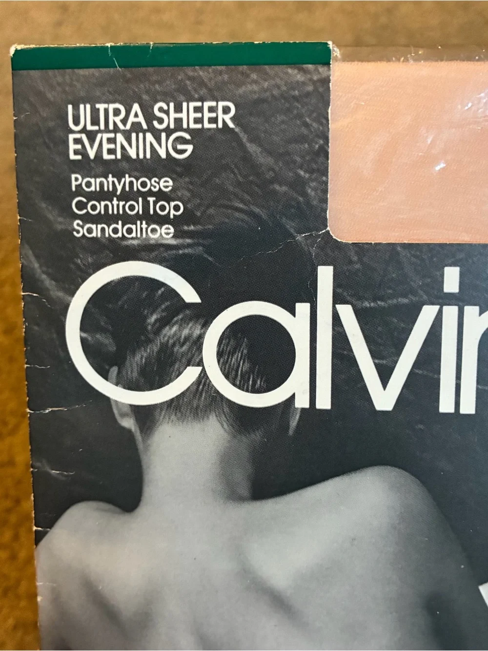 Vintage 80s Calvin Klein Ultra Sheer Evening Pantyhose Melon Size A