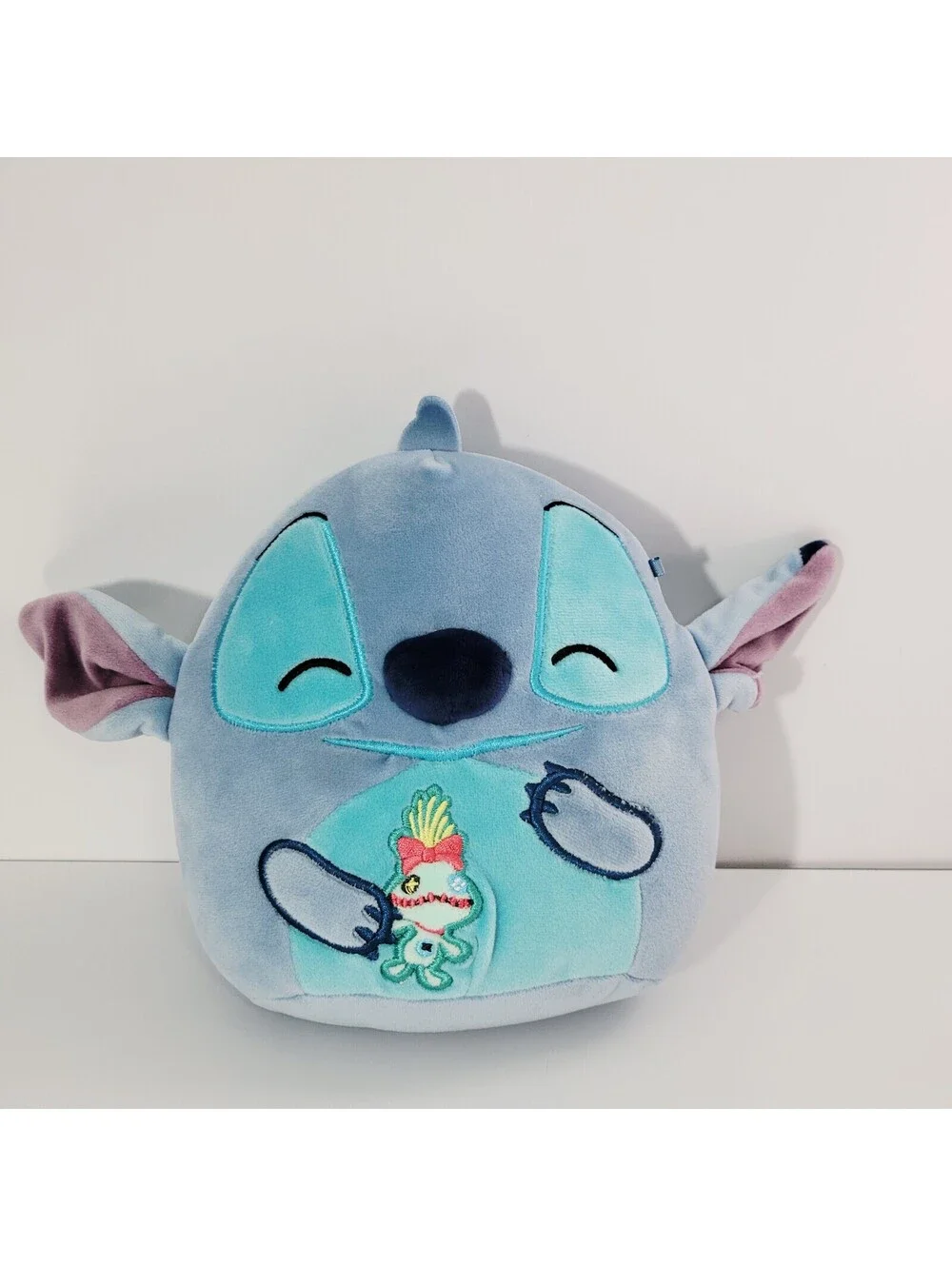 Squishmallow Disney Stitch Plush Toy with Embroidered Scrump Sleepy