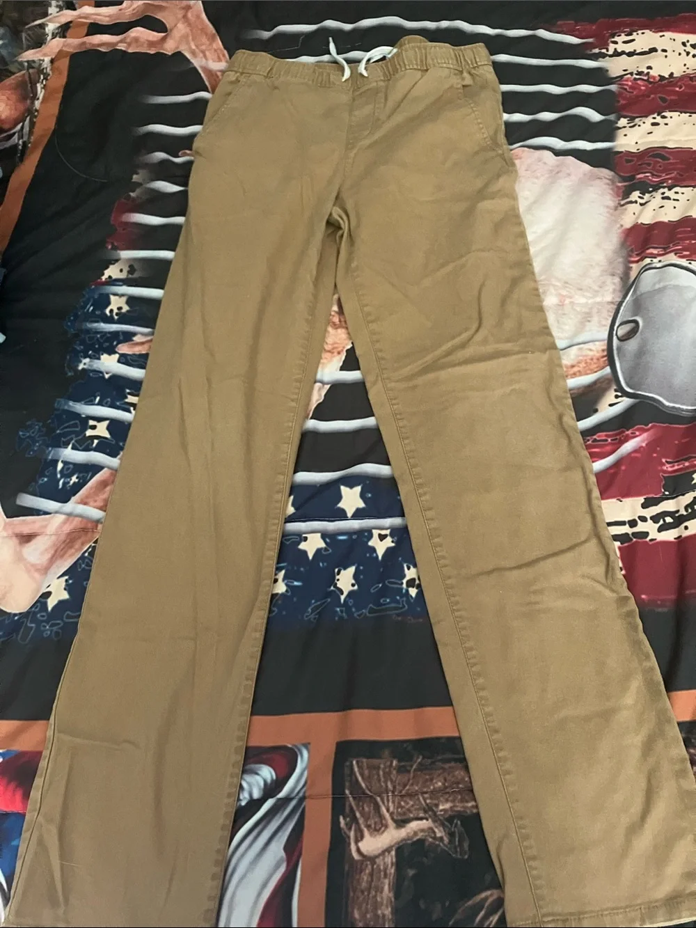 Old Navy Kids Tan Drawstring Chinos
