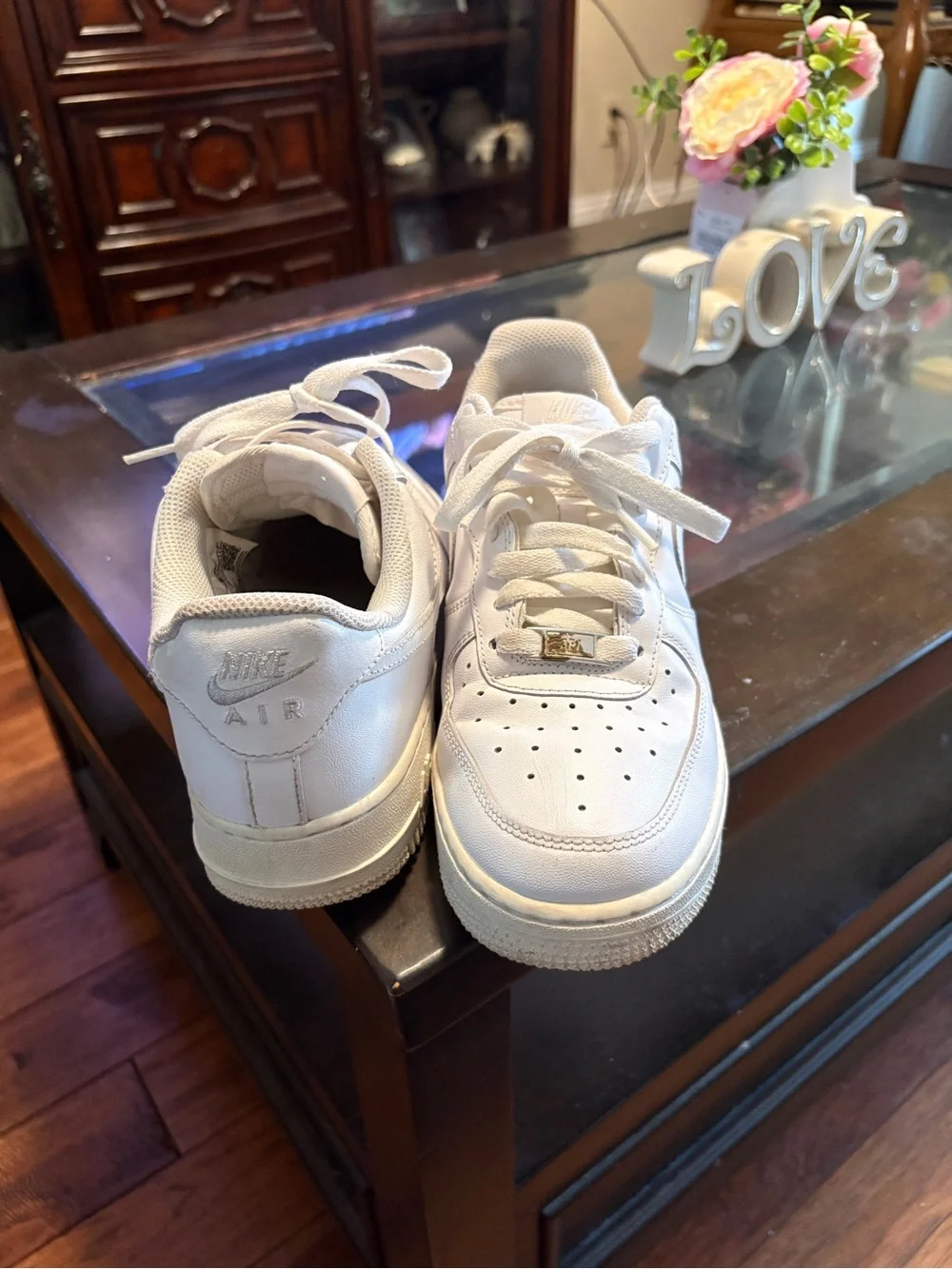 White Nike Air Force 1 Sneakers