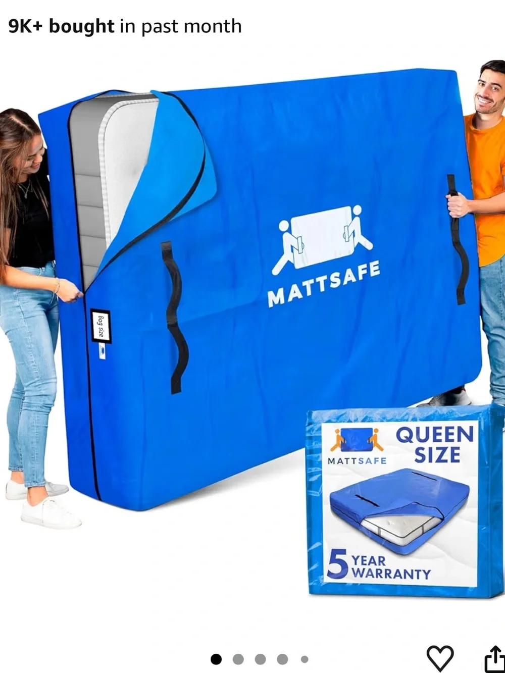 Nordic Elk Mattress Bags for Moving and Storage (Queen) Heavy Duty Moving