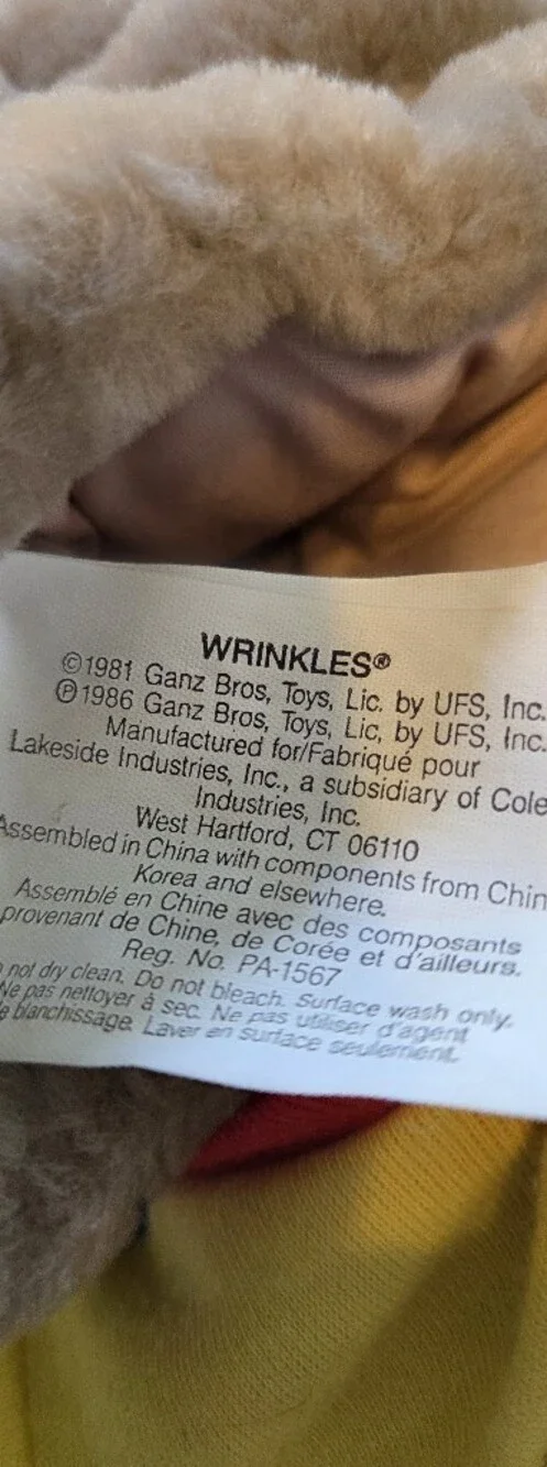 Vtg. Ganz Wrinkles Talking Puppet Dog.   Working