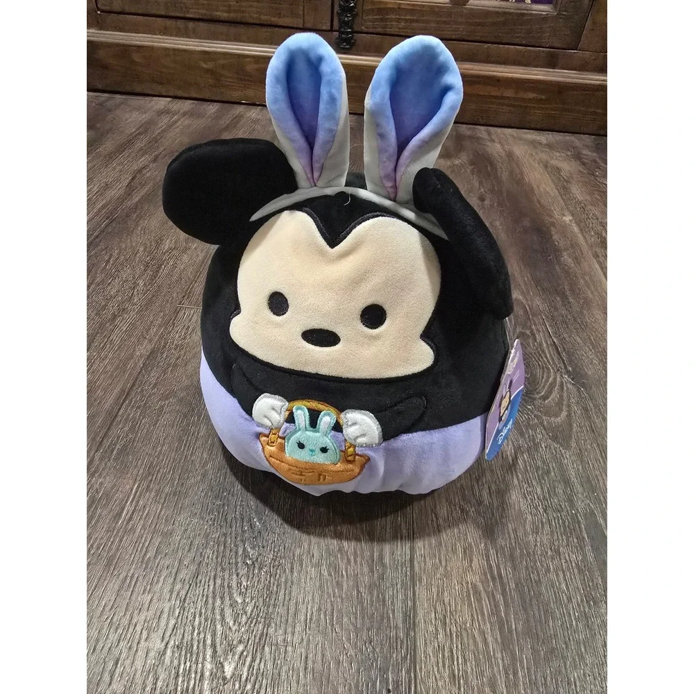 Disney Squishmallows Mickey Mouse Easter Bunny Ears 8 Inch Plush Kellytoy NWT