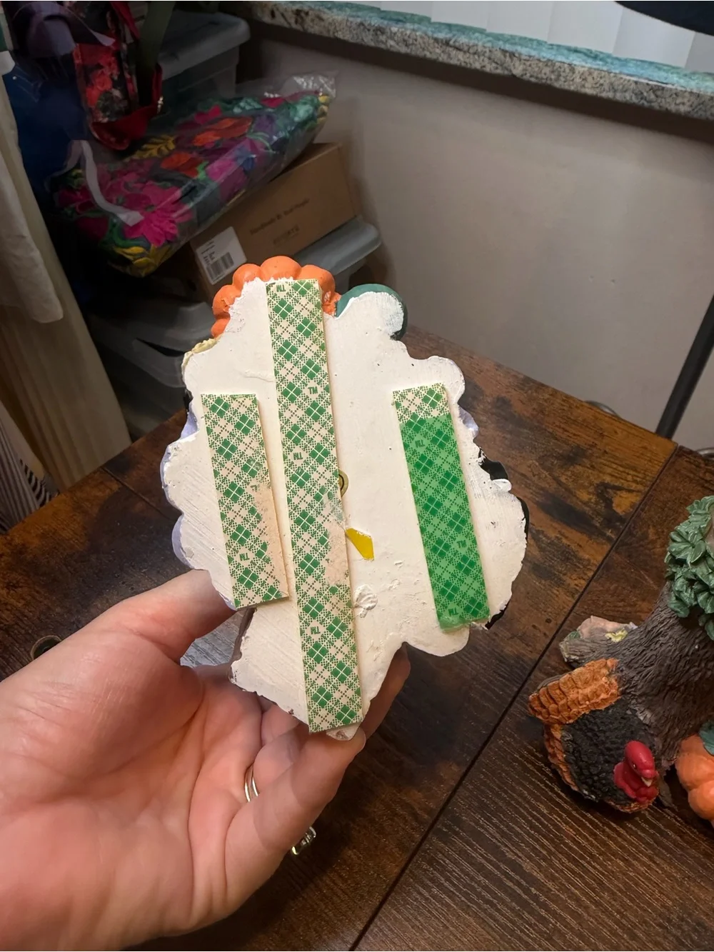 Vintage 1997 Painted Ceramic Pilgrim Candle Holders Pair Thanksgiving