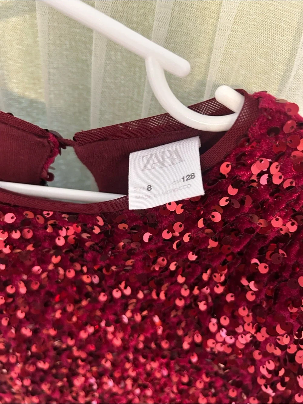 Zara red sequin