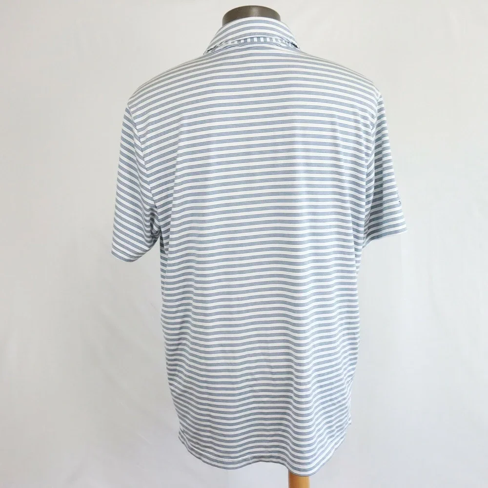 Adidas Polo Shirt Mens XL Golf Striped Short Sleeve Lakeside Cup Team‎ Washburn