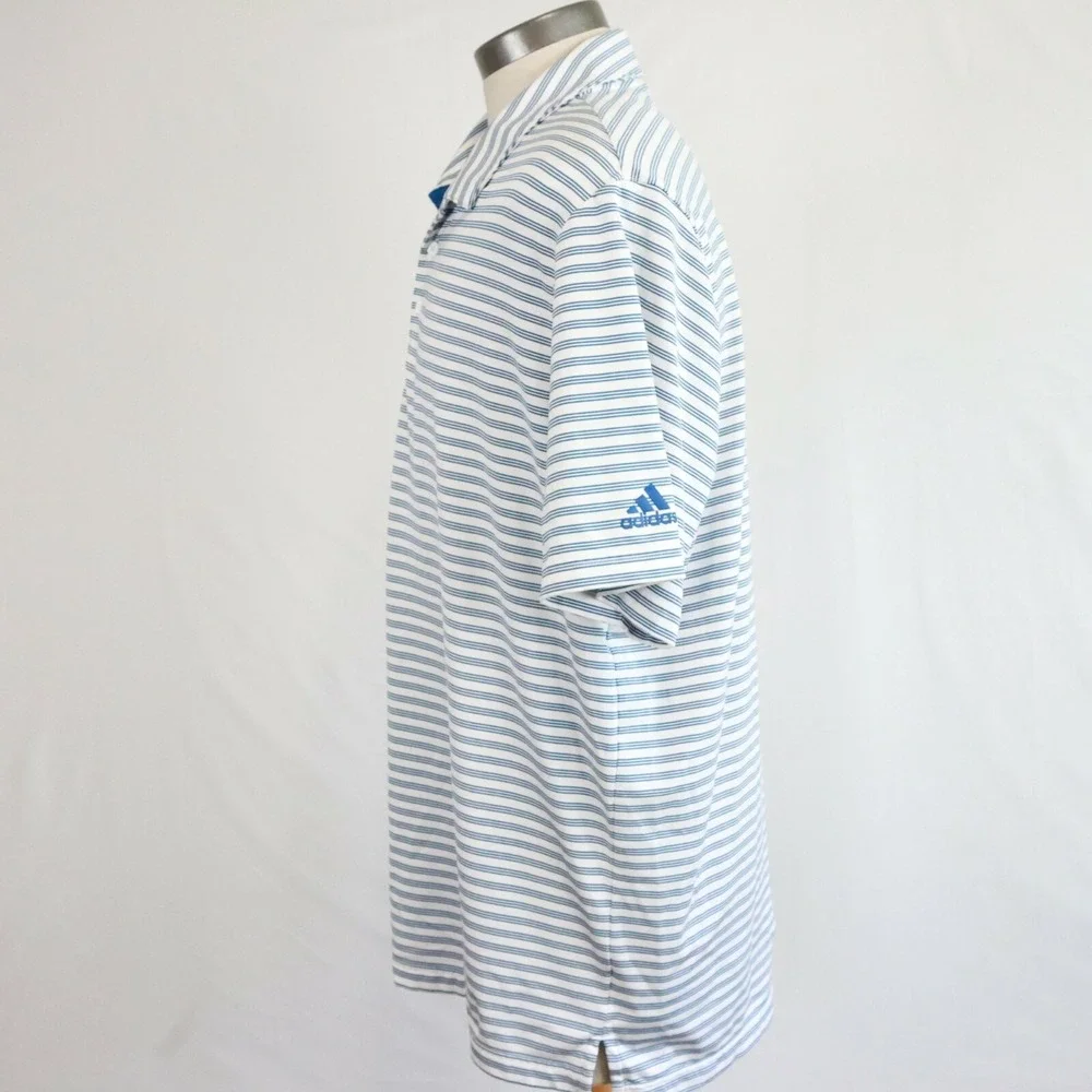 Adidas Polo Shirt Mens XL Golf Striped Short Sleeve Lakeside Cup Team‎ Washburn