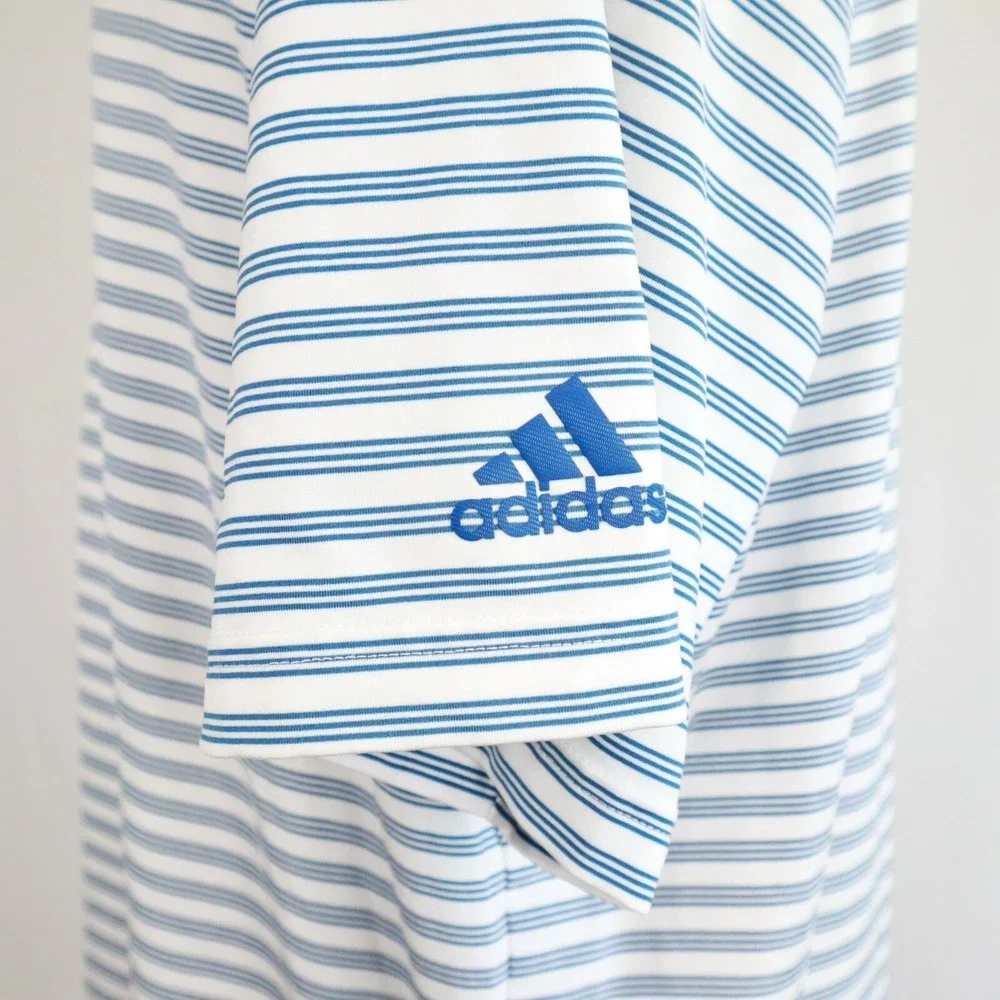 Adidas Polo Shirt Mens XL Golf Striped Short Sleeve Lakeside Cup Team‎ Washburn