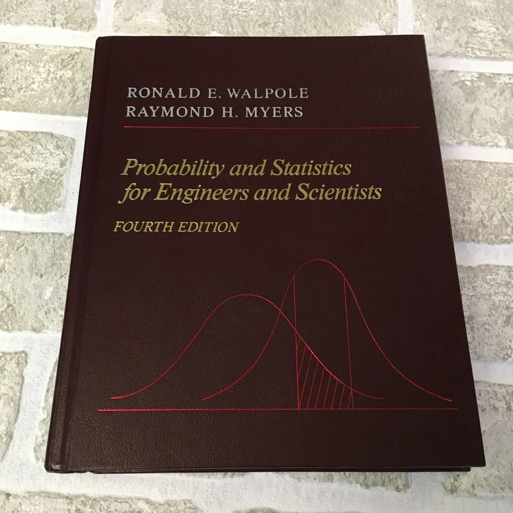 Vintage Probability Statistics Engineers Scientists Hardcover Math Textbook 1989