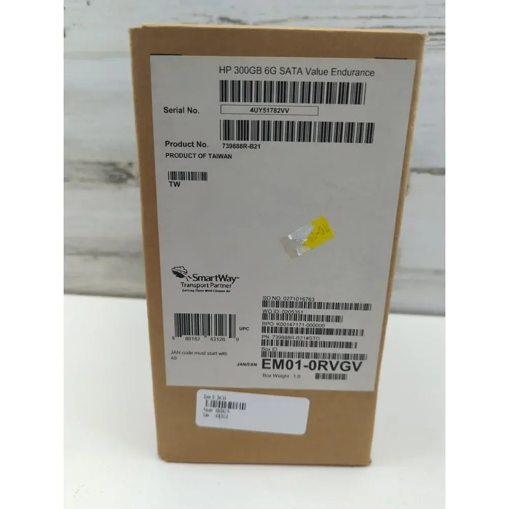 HPE 739888-B21 300GB 2.5in VE SATA-6G SC Enterprise Value‎ G8 G9 SSD Open Box