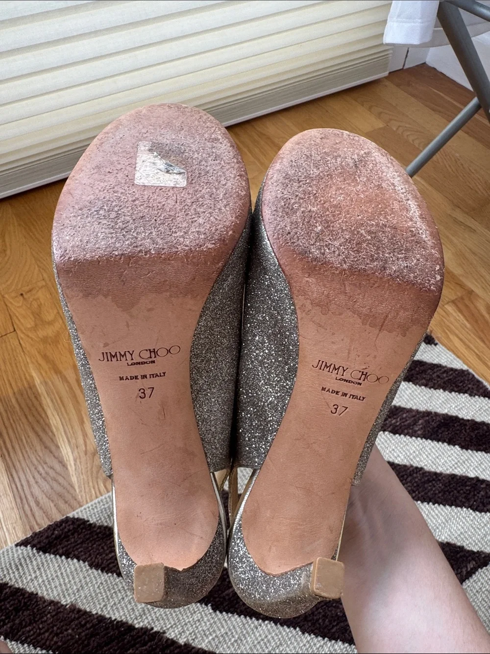 Jimmy Choo glitter covered