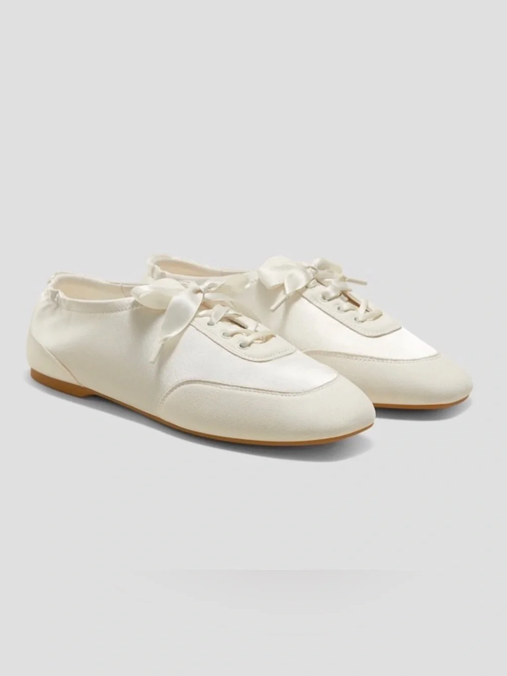 Vivaia Cristina Sneakerina Ballet Sneakers Ribbon Laces Cream