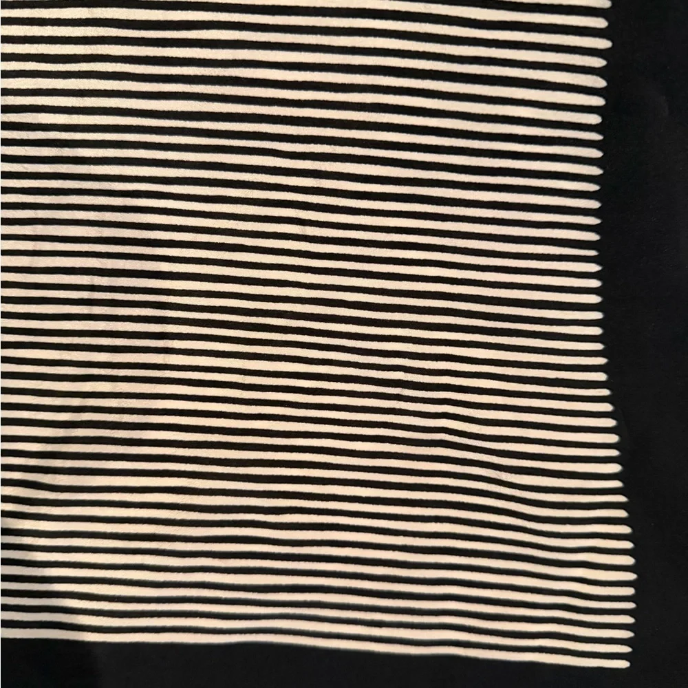 YSL Black and White Striped scarf