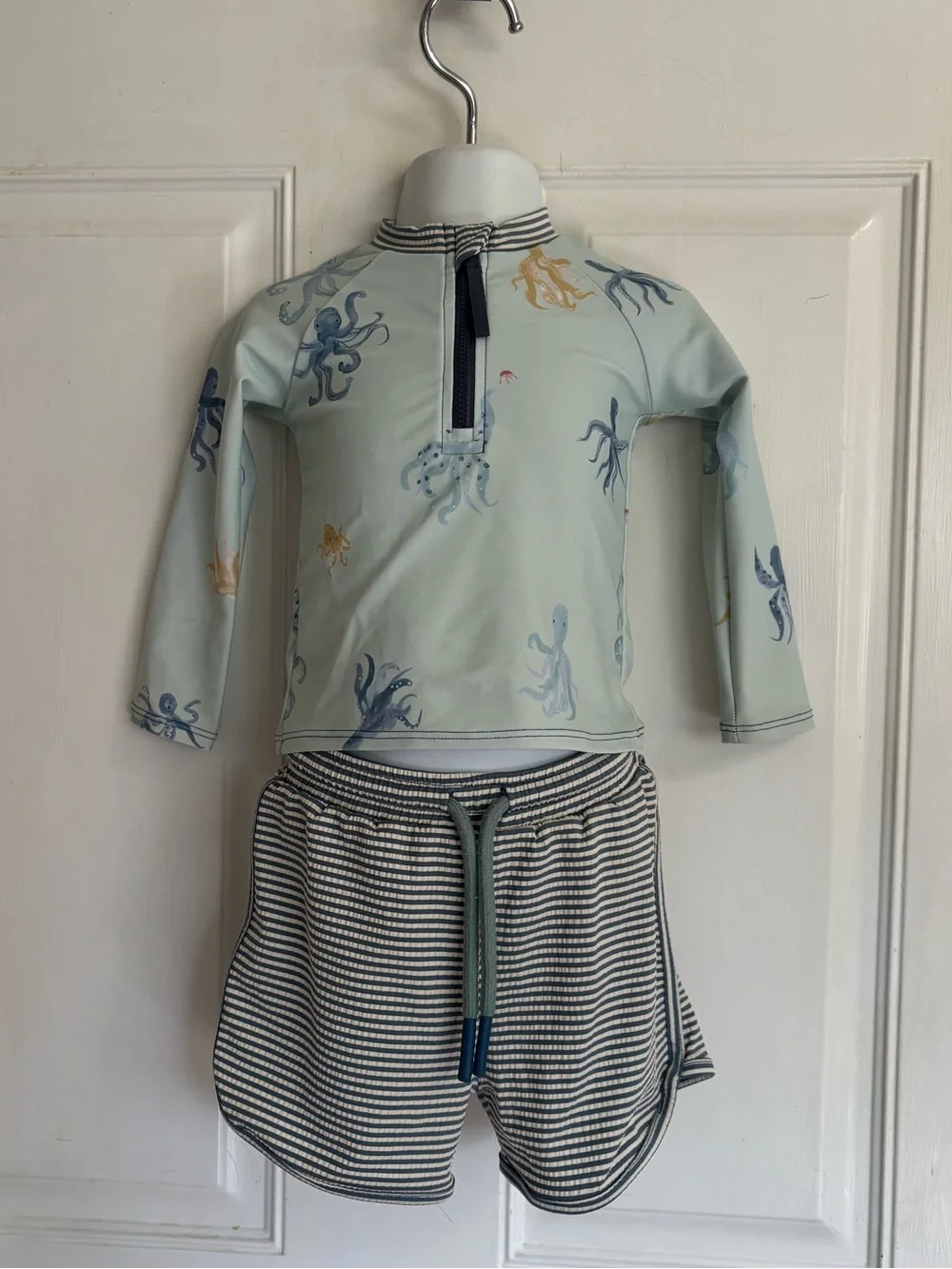 12/24M Pehr Life Aquatic UPF50+ Sun Protection Swim Rash Guard & Short set EUC