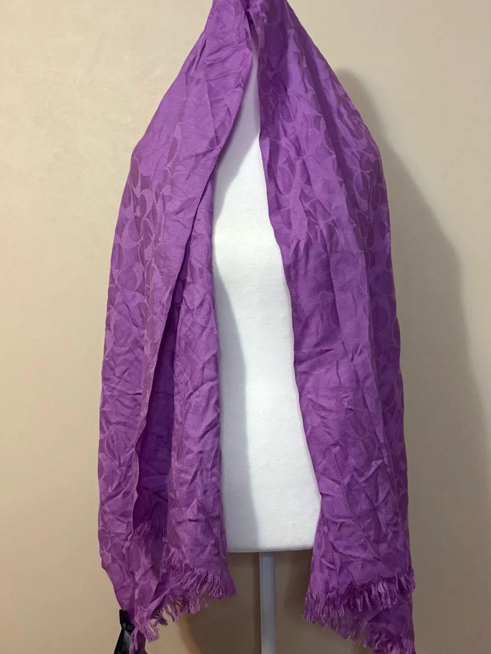 COACH Purple Women's Fashion Scarf - Lightweight Stylish Wrap
