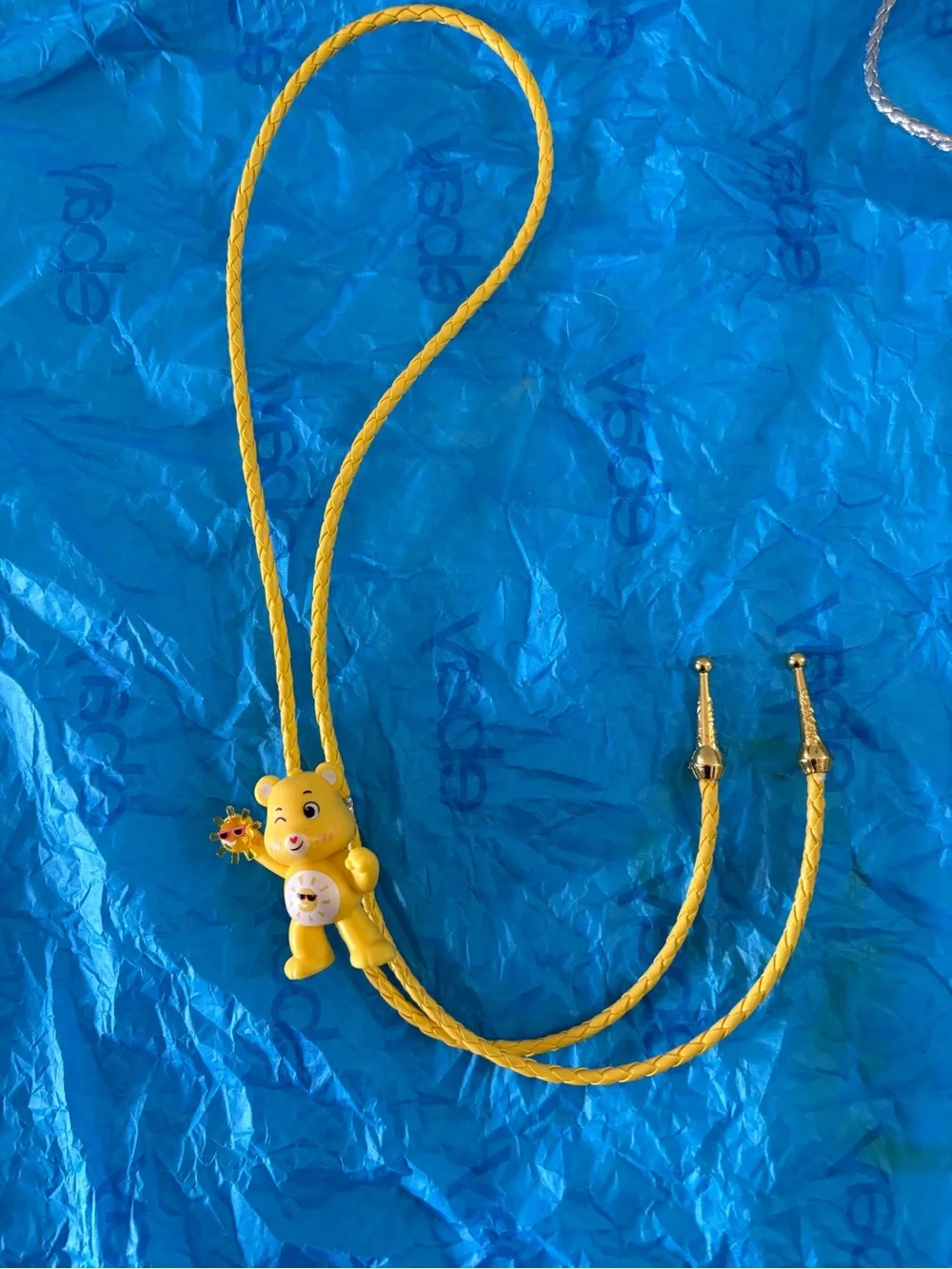 Yellow Sun Bear Kids Toy Necklace - Sunny Smiles Bolo Tie