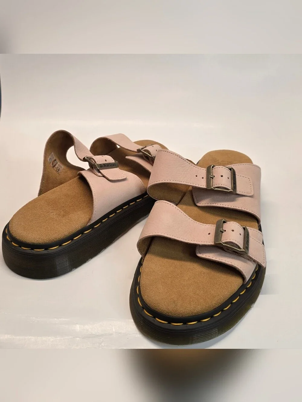 New Dr. Martens Josef Slide Sandal Pink  Double buckle  Men's Size 13