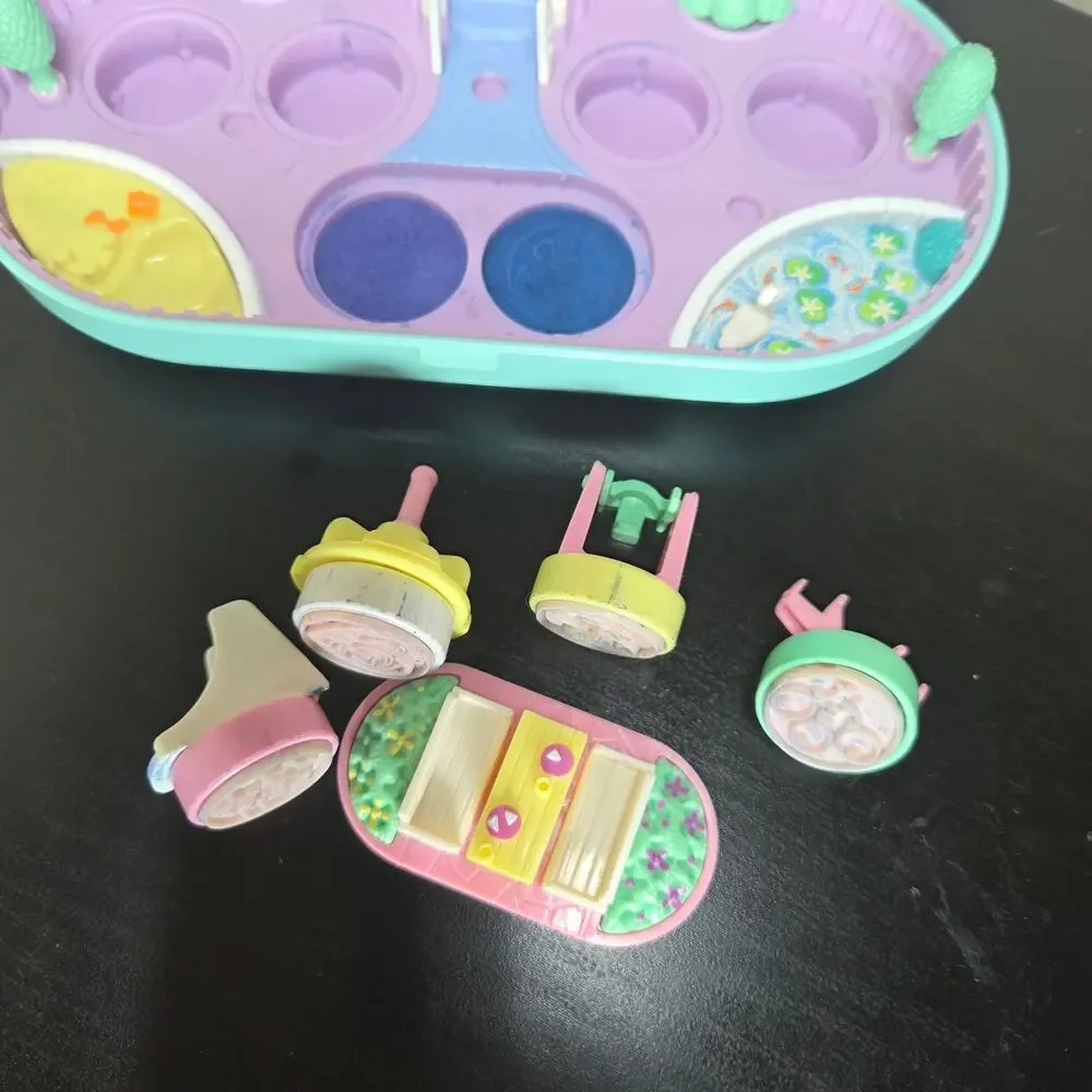 Vintage 1992 Polly Pocket Bluebird Babysitting Stamper with 3 Original Figures