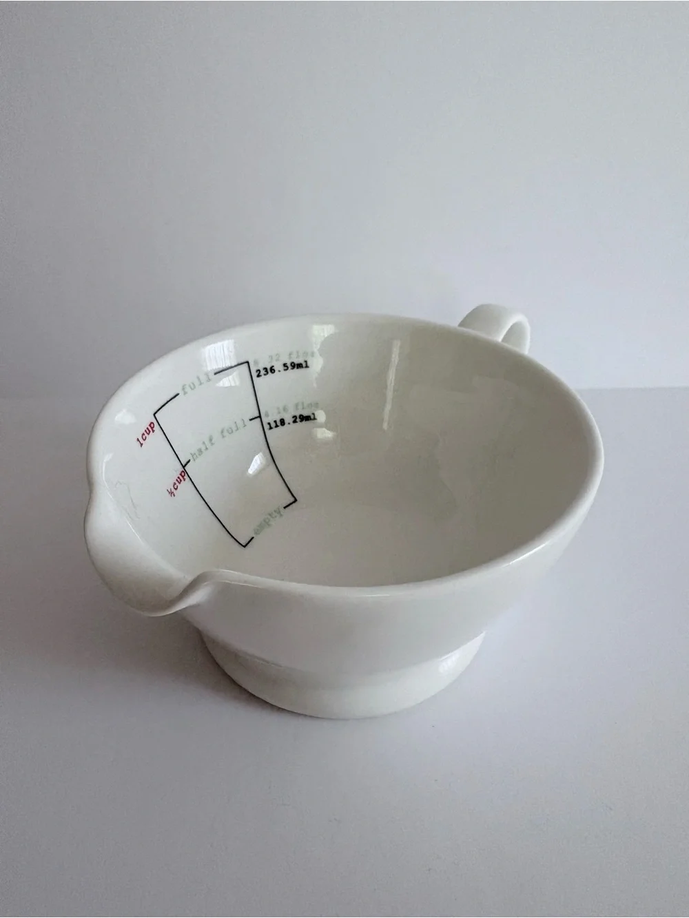 Keith Brymer Jones word range porcelain 1 cup measuring cup