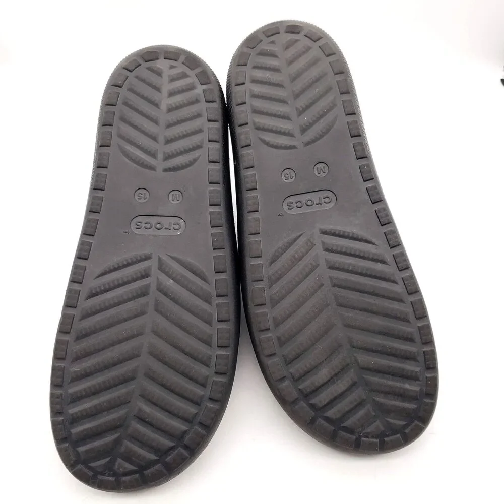 Crocs Saturday Slide V2 Men's Size 15 Black Sandals Slippers Rubber Water Shoes