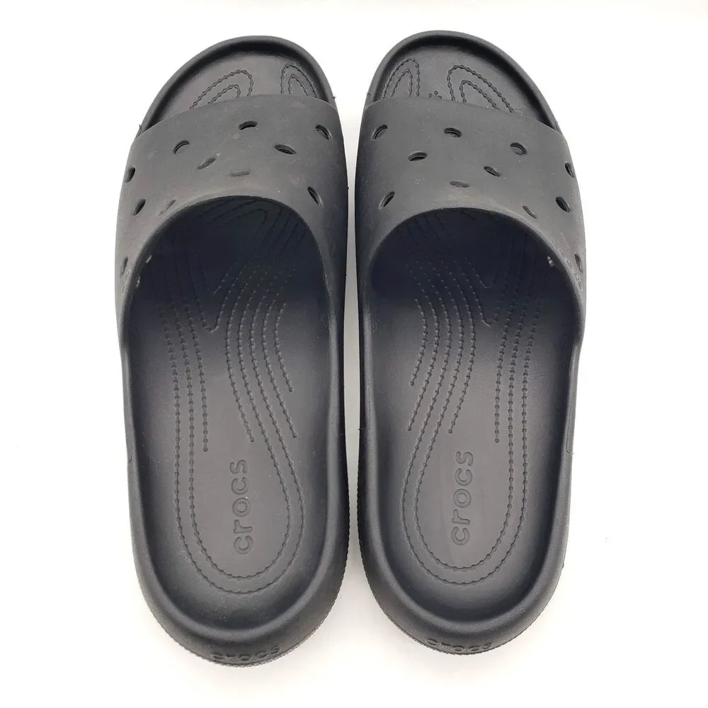 Crocs Saturday Slide V2 Men's Size 15 Black Sandals Slippers Rubber Water Shoes