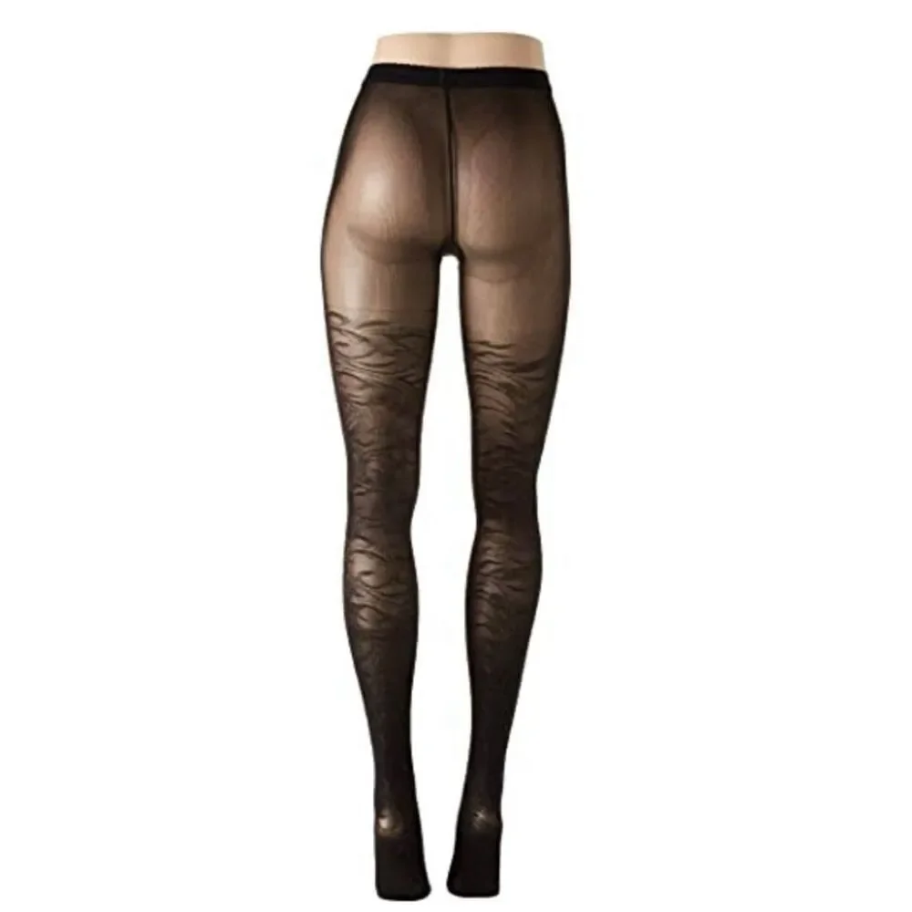 Wolford Ada Tights NWT black / black metallic size small