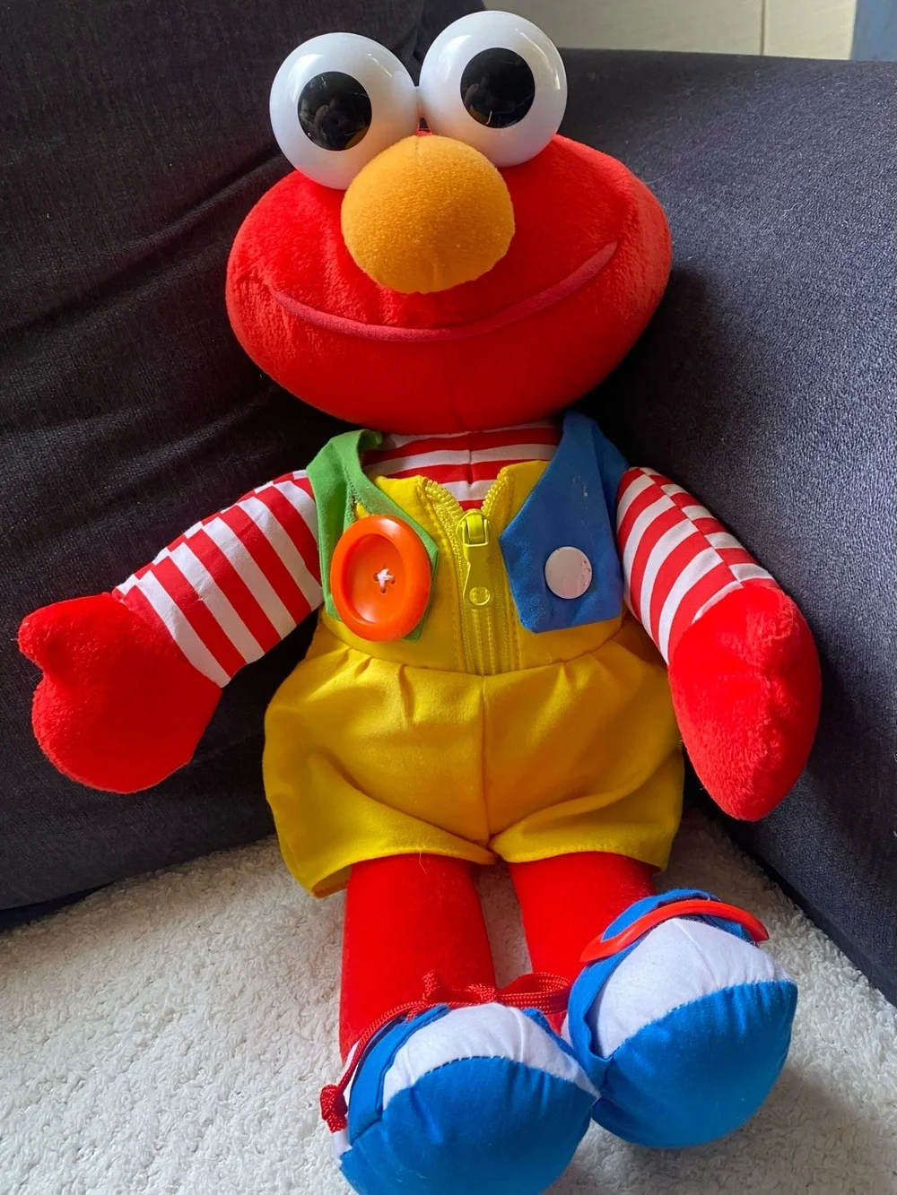 Vintage 1993 PLAYSKOOL Dress Me Up Pal Elmo Plush Figure Toy Stuffed Toy 15