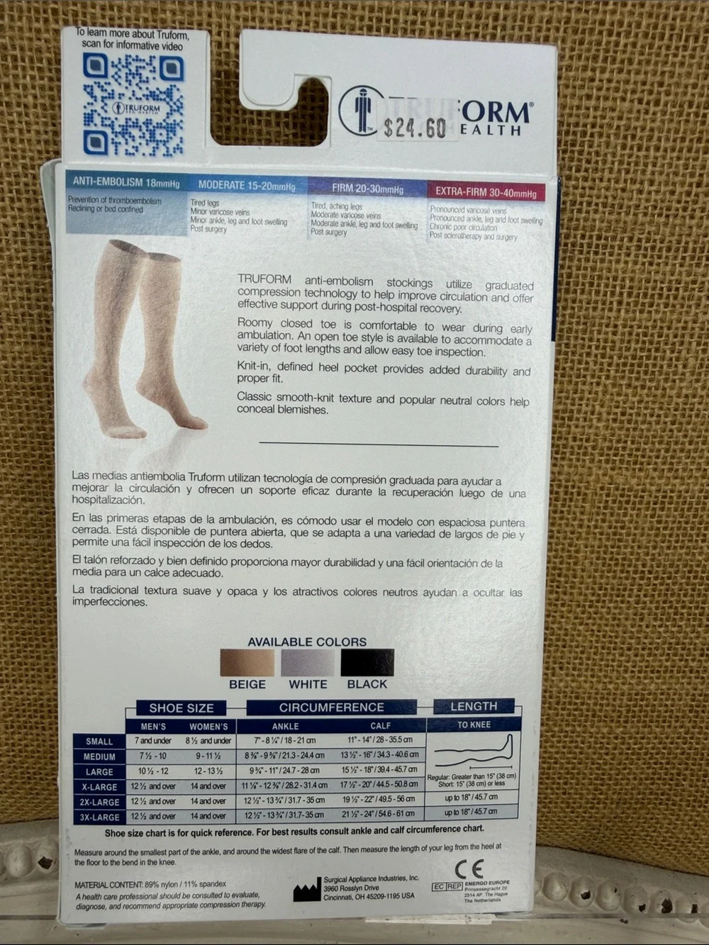 Truform 18* embolism