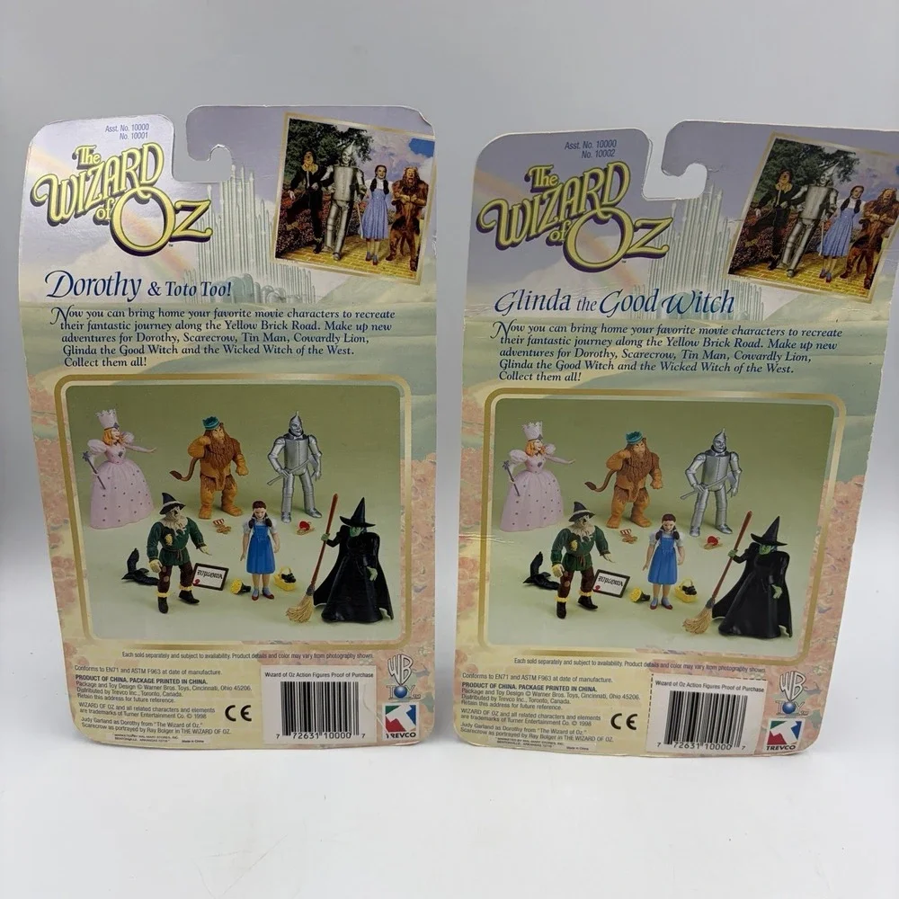 Wizard Of Oz Figurines. Trevco Company. Glinda & Dorthy New In Box Old Stock VTG