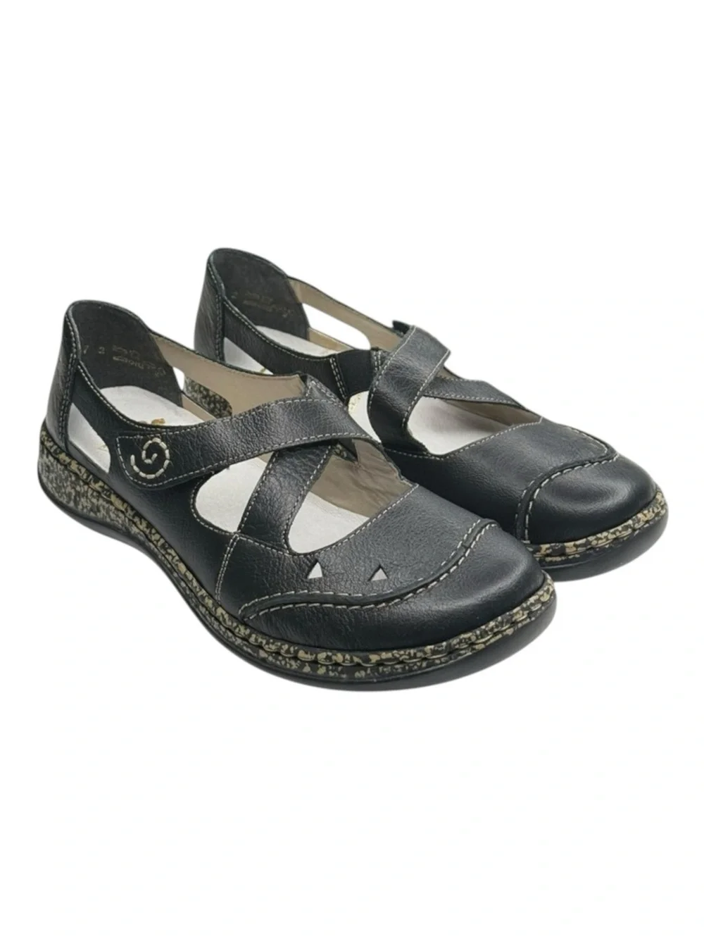 new Rieker ❀ Daisy Rosso Mary Jane Ballet Flats ❀ Black Schwarz 00 ❀ 38 7.5M 8M