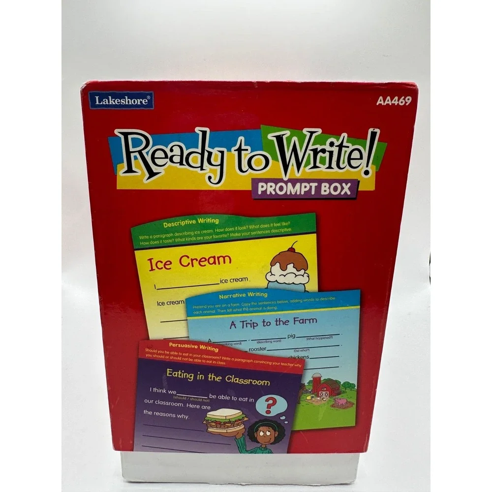 Lakeshore Ready to Write Prompt Box COMPLETE 100 Prompts AA469 Ages 6+