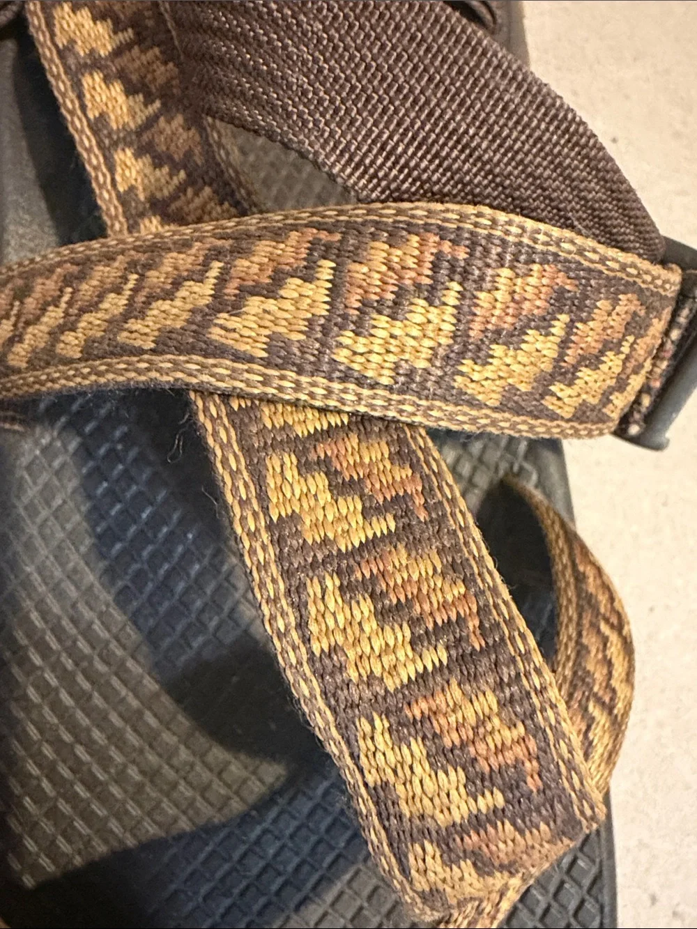 Chaco Men's Sandals Brown and Black Adjustable Webbing