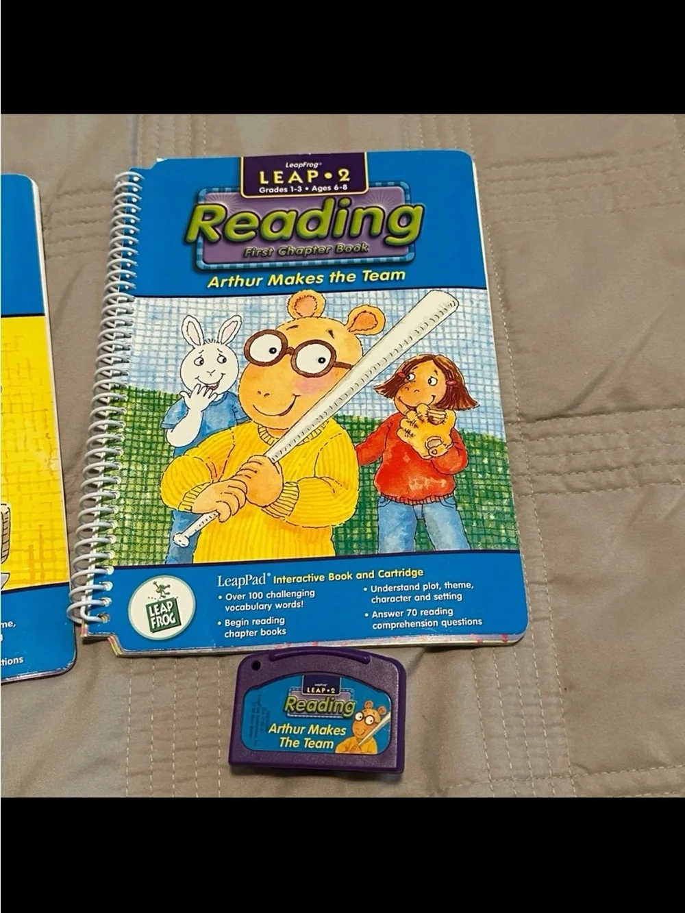 LEAP FROG My First Chapter Books Arthur 2 Books & 2 Cartridges  RARE!