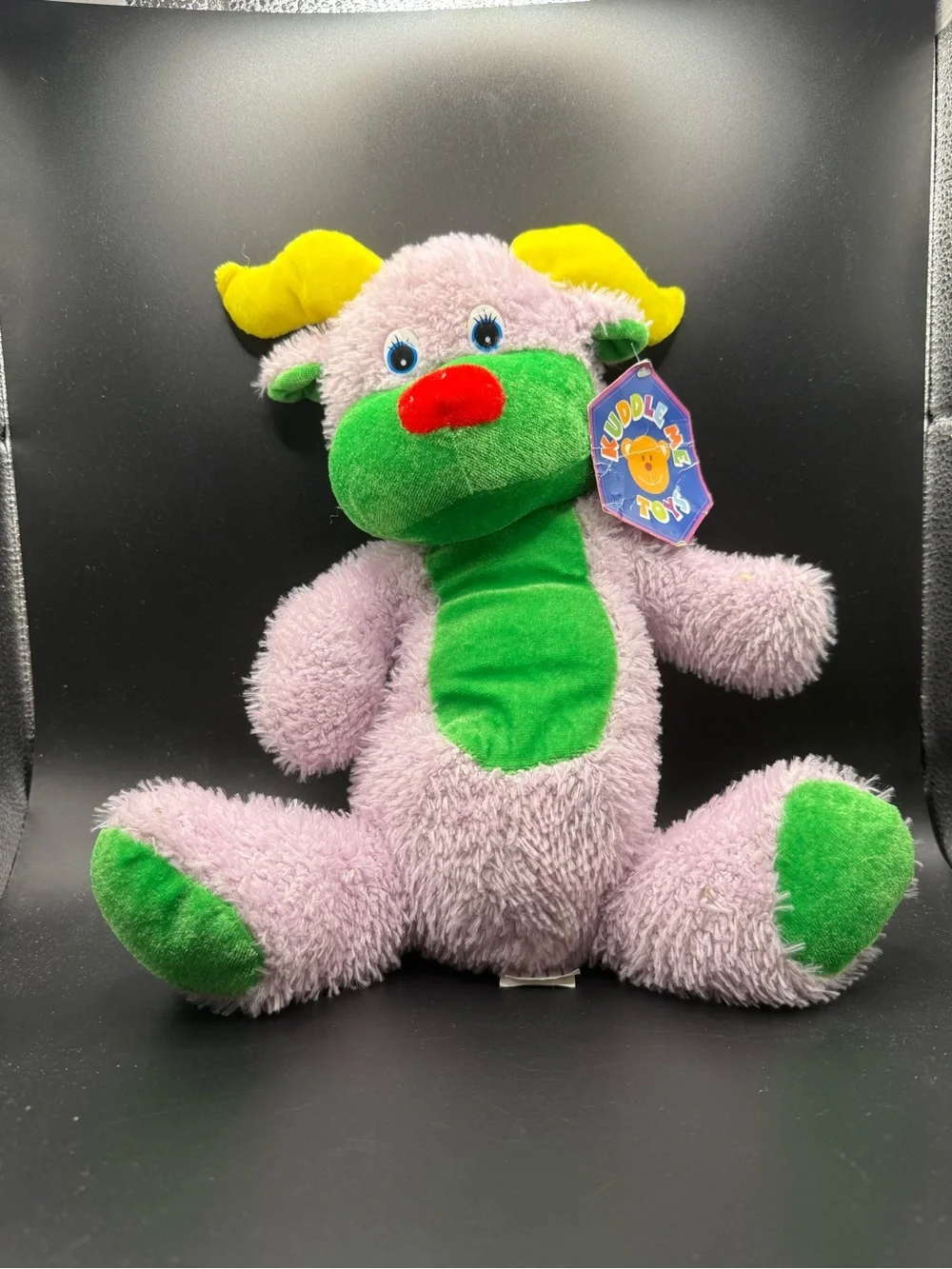 Kellytoy Purple Plush with Green Accents and Yellow Horns