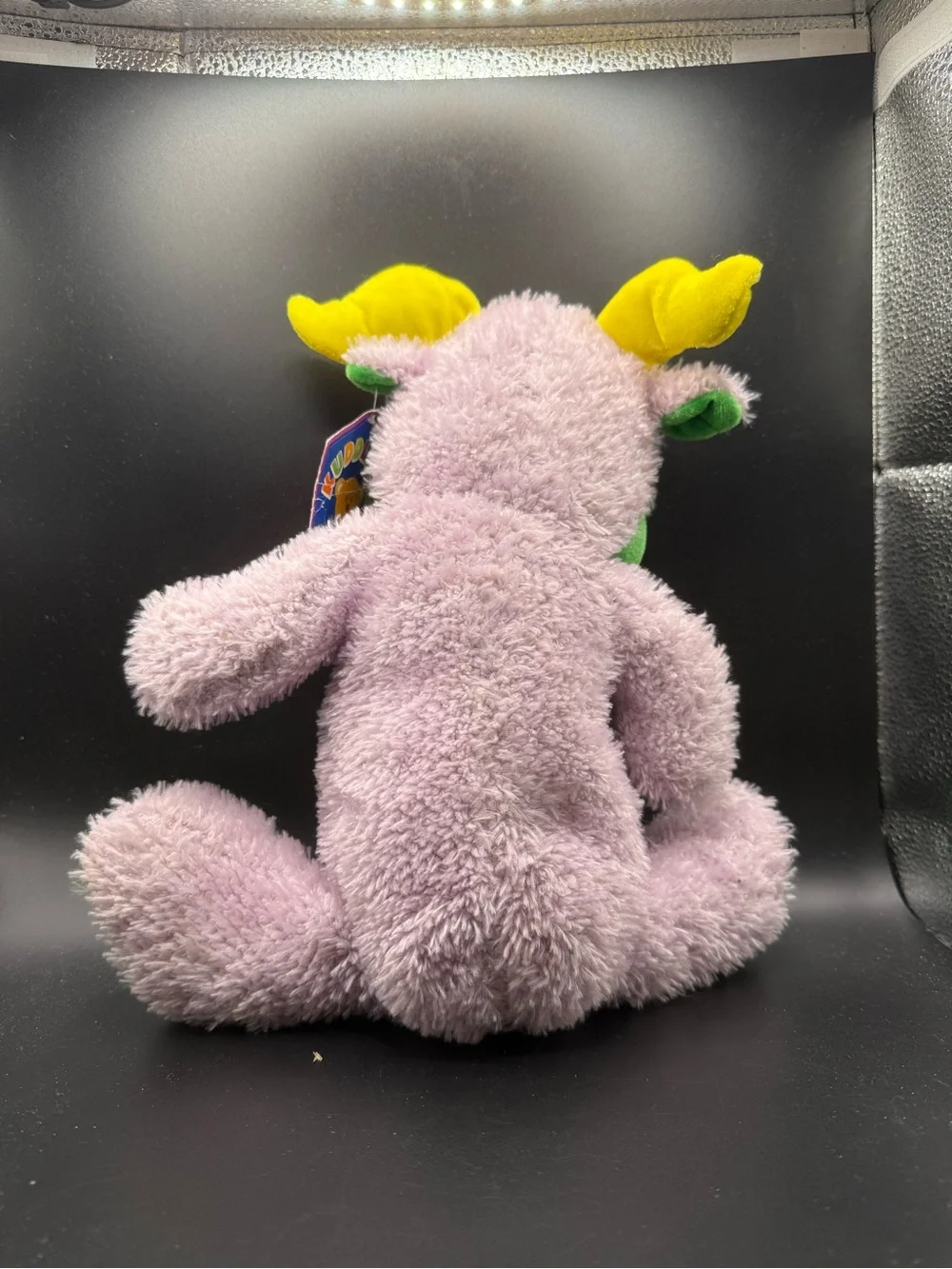 Kellytoy Purple Plush with Green Accents and Yellow Horns