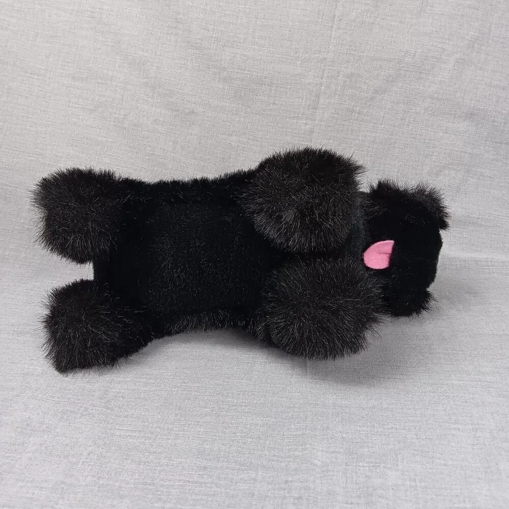 Dan-dee Black Scottish Terrier Dog Standing Realistic Puppy Plush Stuffed Animal