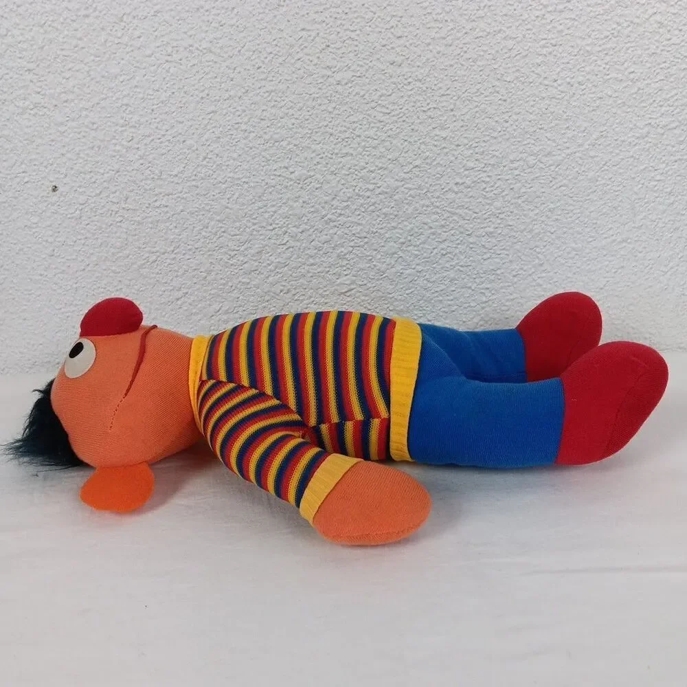 Knickerbocker Sesame Street Ernie Plush 9.5” Stuffed Doll 1985 Vintage Toy