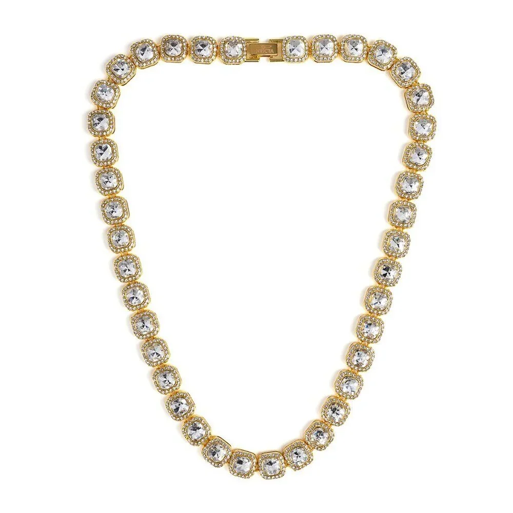 Gold Men's Iced out Cuban Chain Necklace