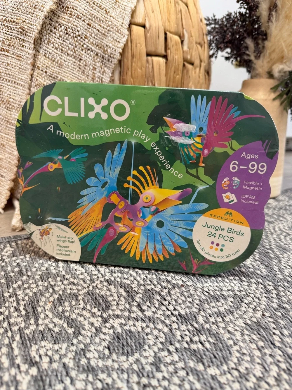 New Clixo Tropical Birds Pack Magnetic STEAM Building Toy Set Custom Wing-Flap