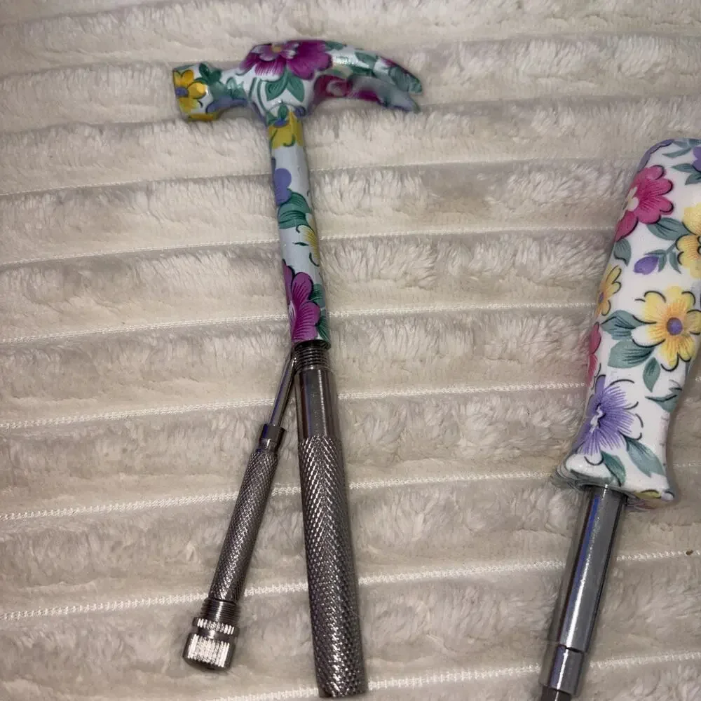 Floral Hammer with attachments, 1 Screwdriver, and mini plyers