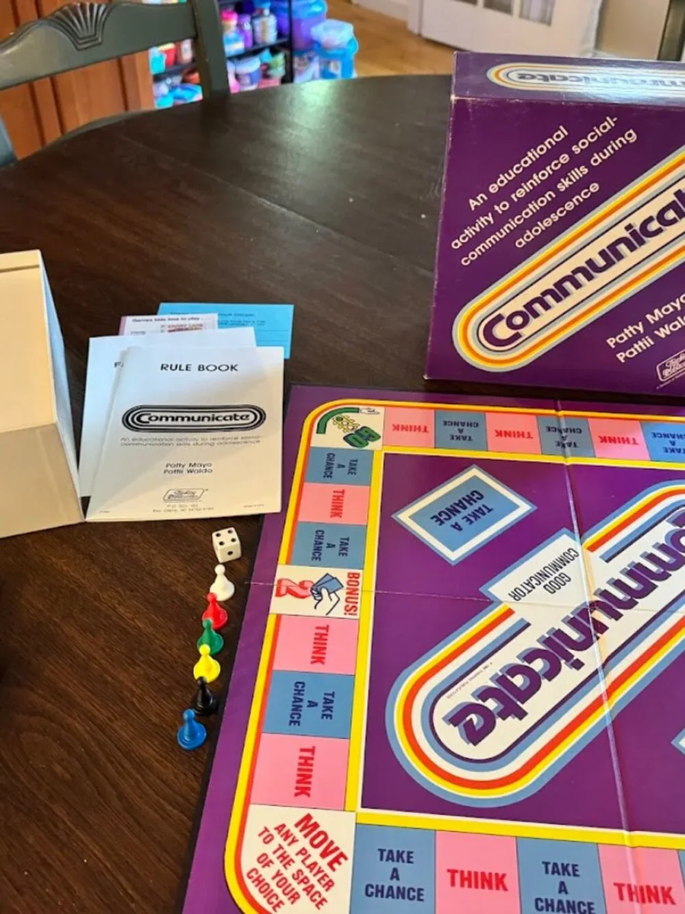Communicate Board Game VTG 1986 Educational Patty Mayo Pattii Waldo Thinking Pub