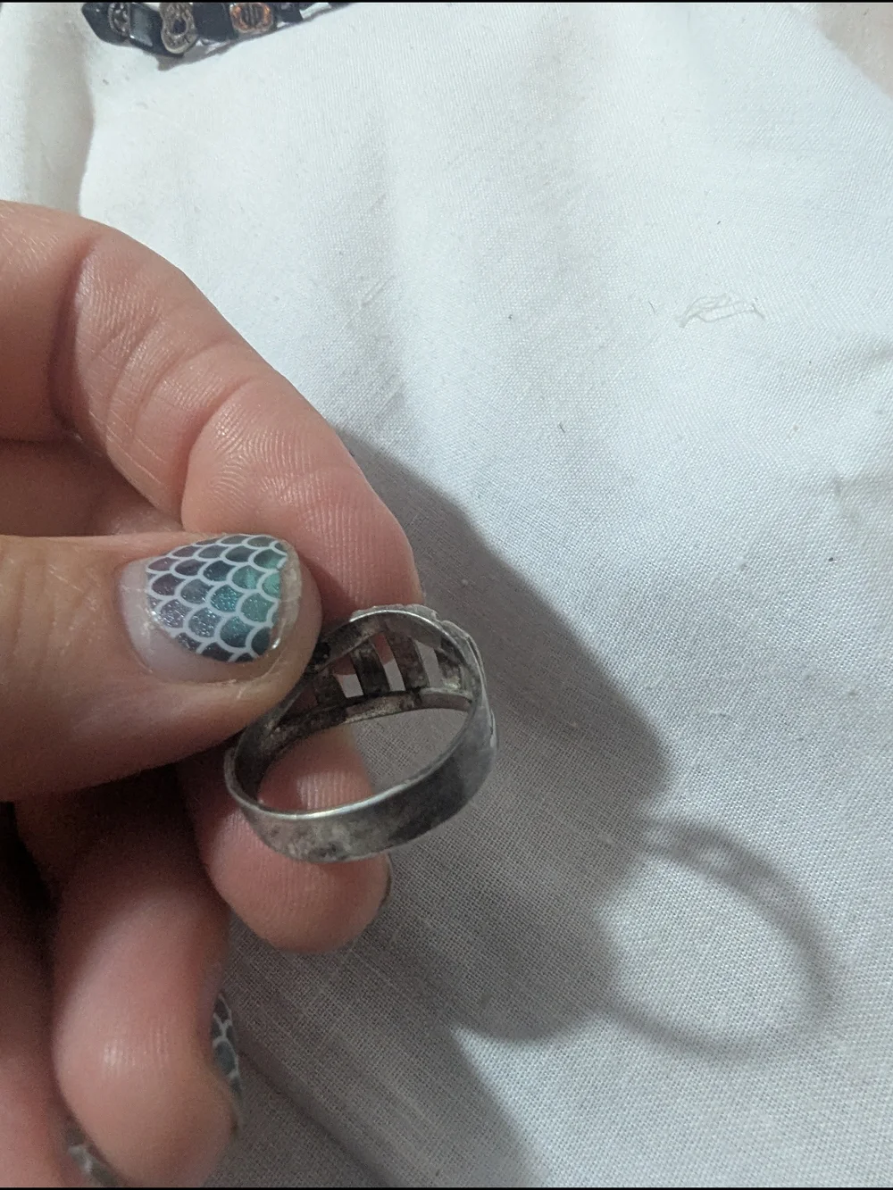 Men's Two-Tone Sterling Silver and Copper Signet Pinky Ring