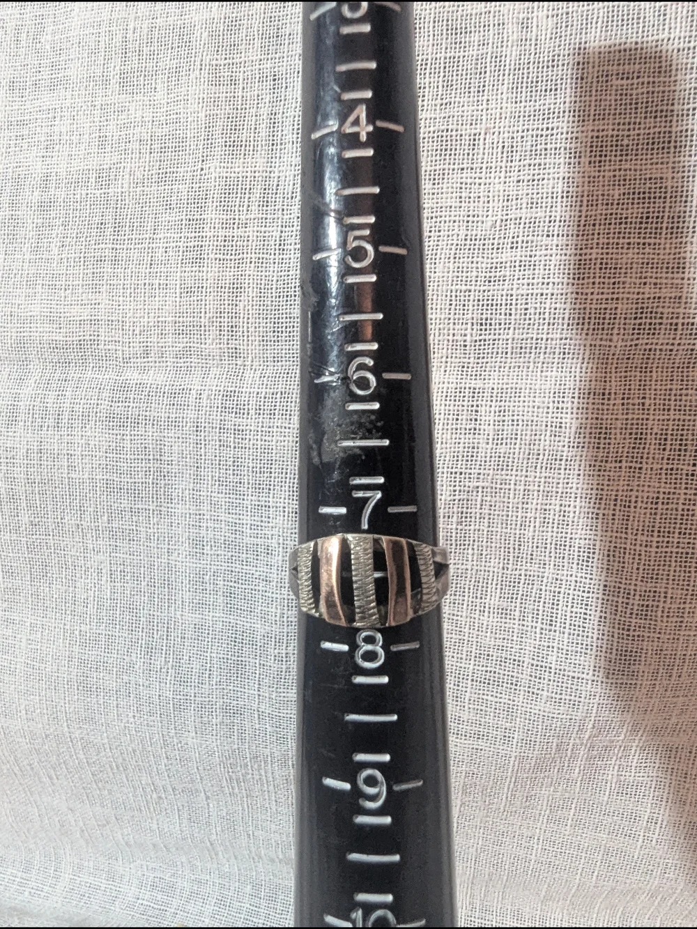 Men's Two-Tone Sterling Silver and Copper Signet Pinky Ring