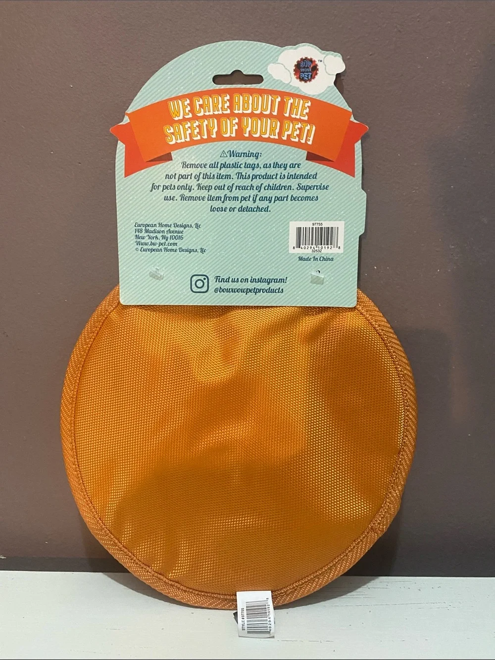Pancake Dog Fetch Toy Stuffing Free