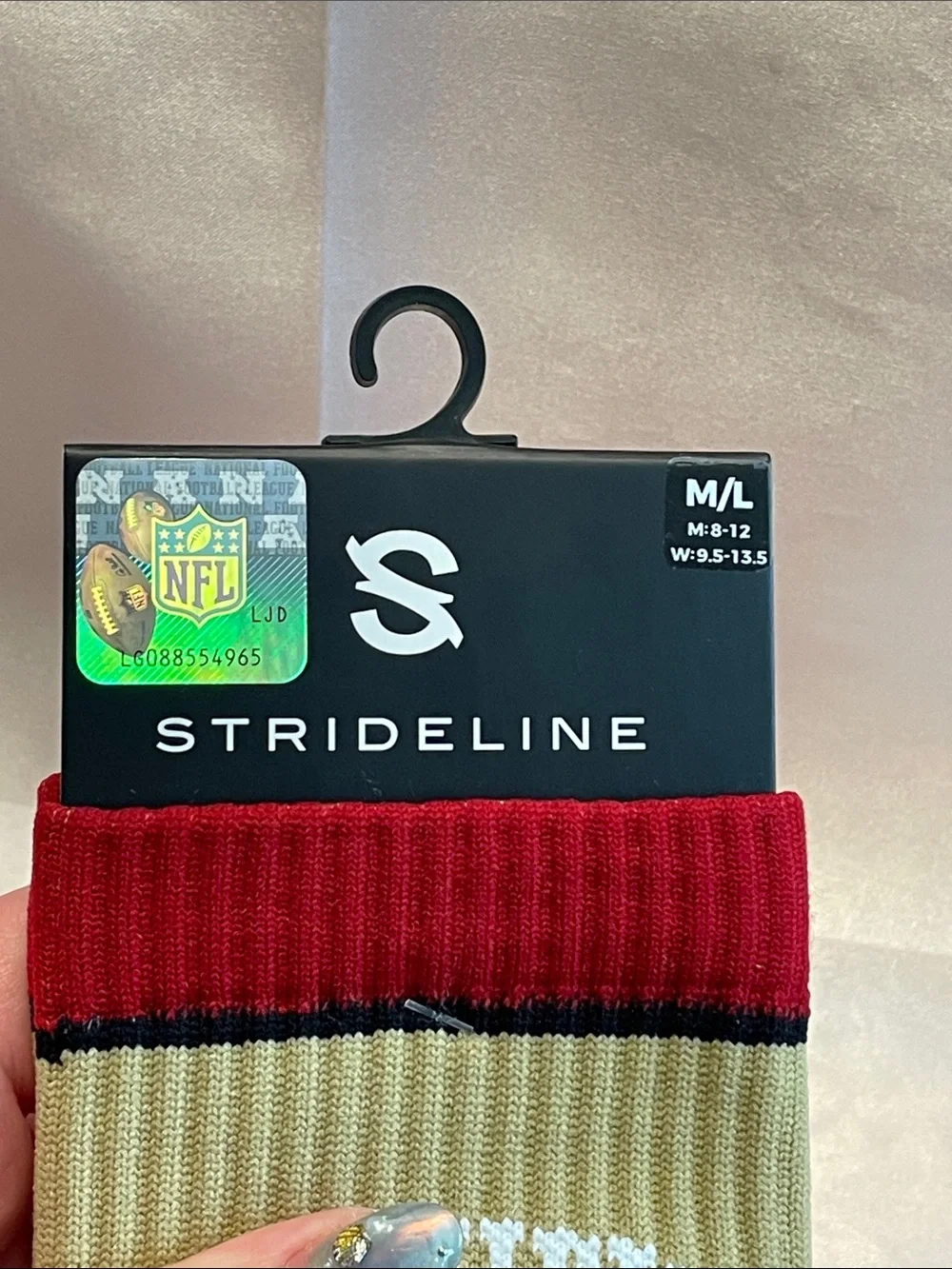 Unisex Strideline San Francisco 49ers Premium Knit Crew Socks - NWT $18 MSRP